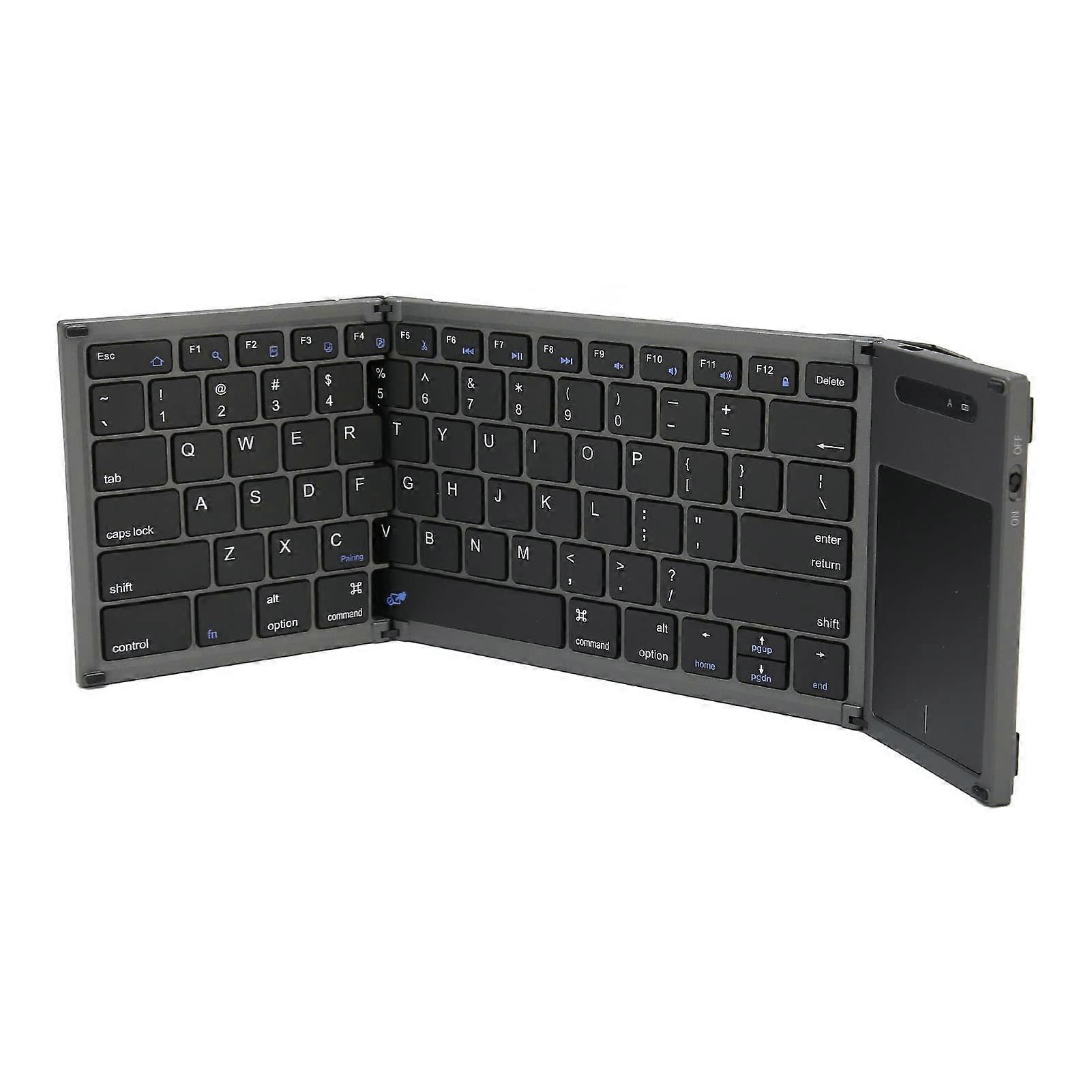 Bluetooth Folding Keyboard with Touchpad, Ultra Slim Wireless MultiDevice Keyboard for iOS Android Windows