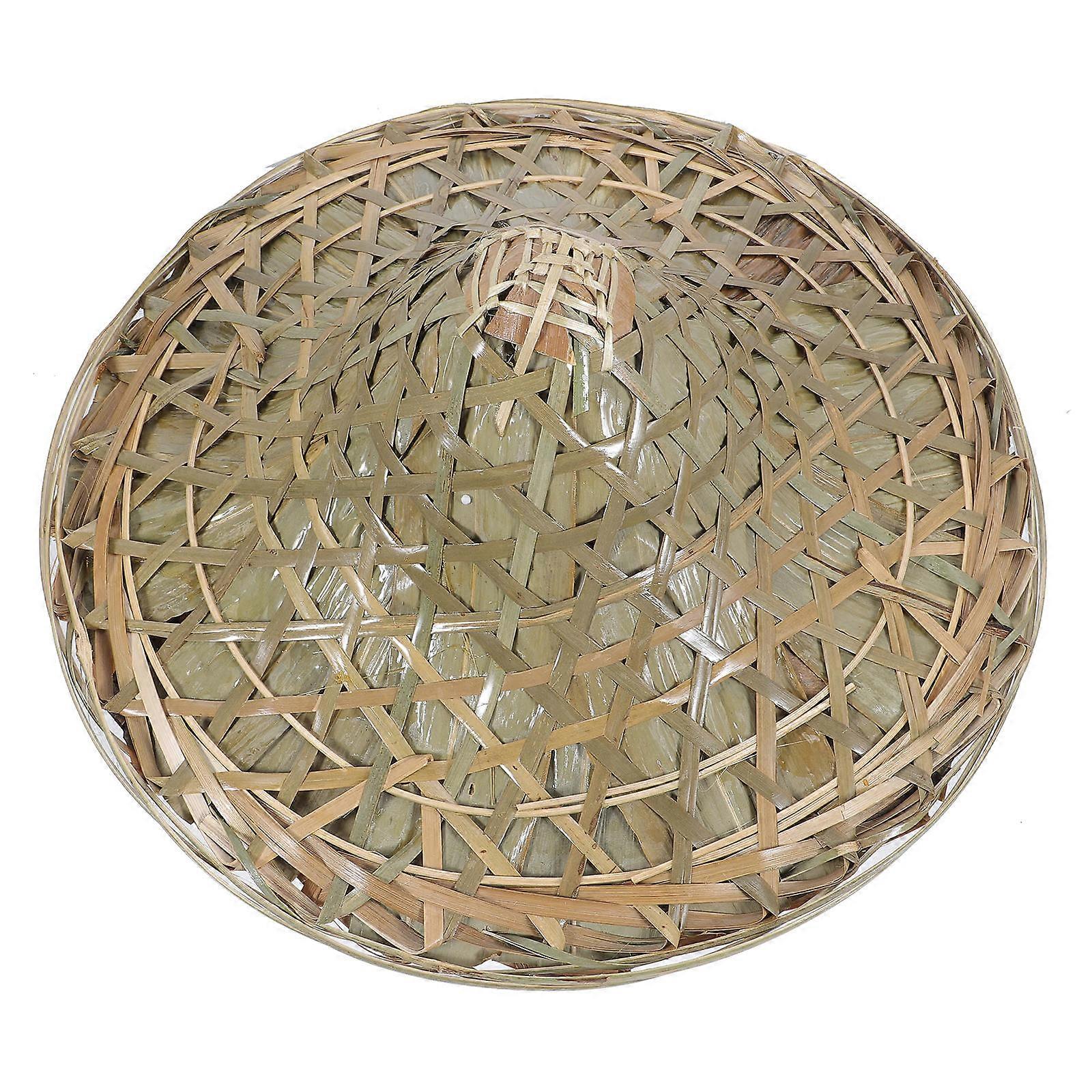 Farmers Use Bamboo Woven Hat for Effective Sun Blocking Cap