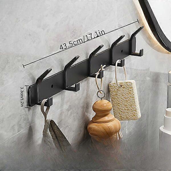 Double-Layer Clothes Hook Stable Design Double-Layer Shelf Over The Bathroom Door Hanger