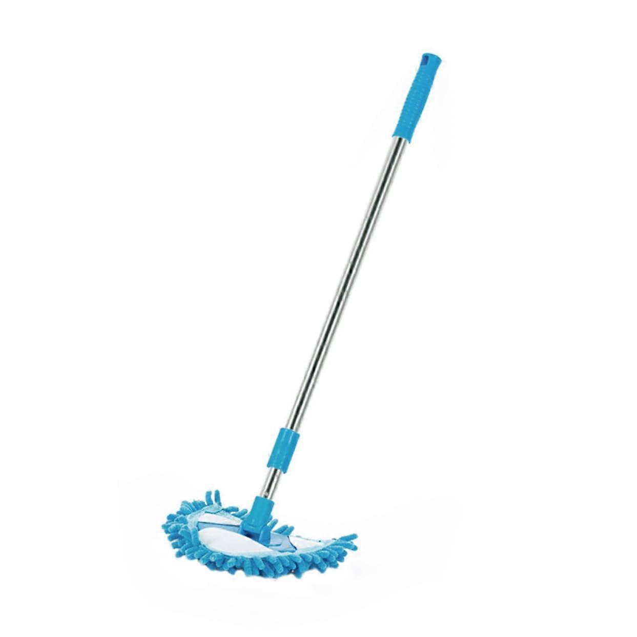 Mini Rotating Mop with 180° Swivel Head, Telescopic Triangular Design for Hard Floor Cleaning