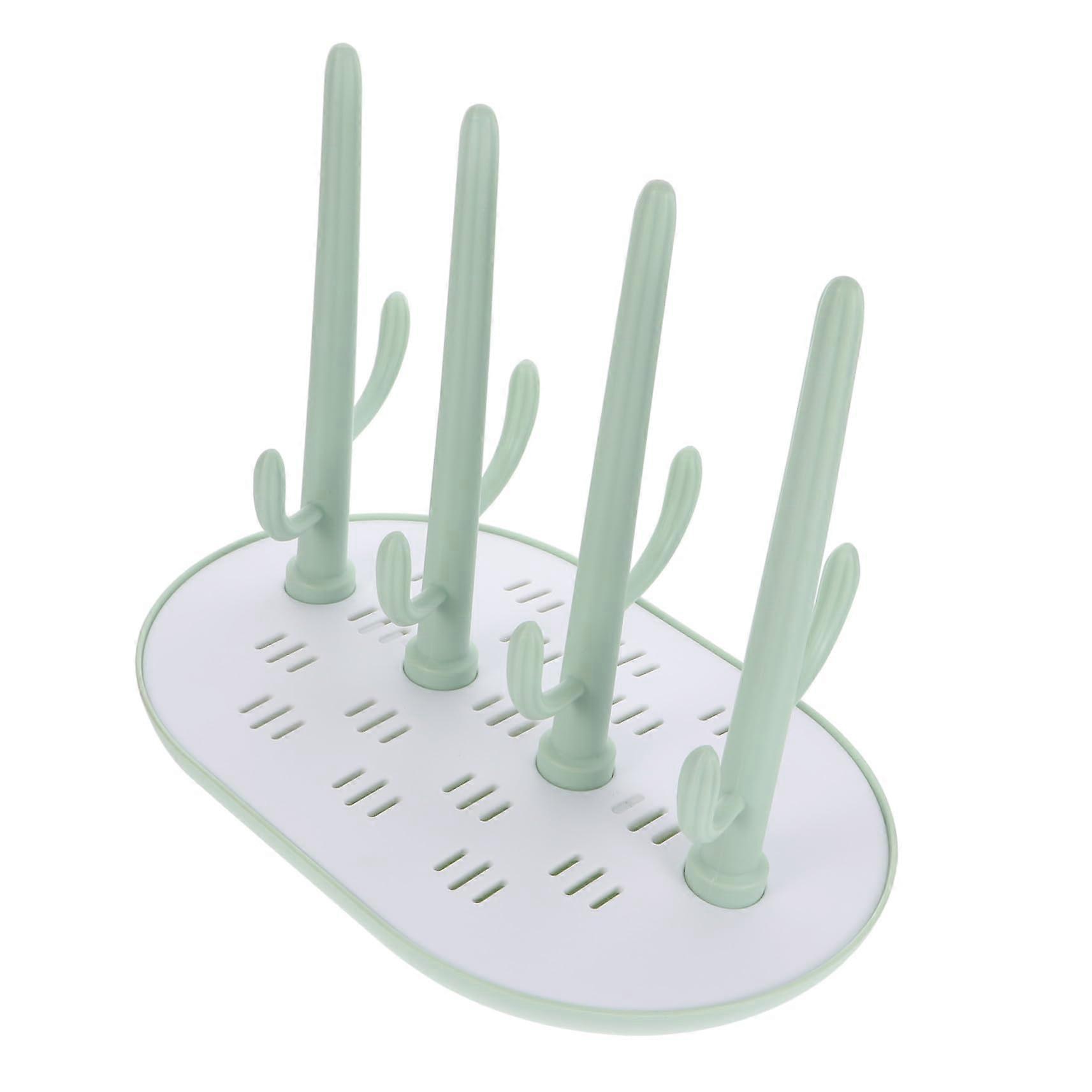 Tree Shaped Baby Bottle Drying Rack with Pacifier Organizer, SpaceSaving MultiPurpose Holder Green