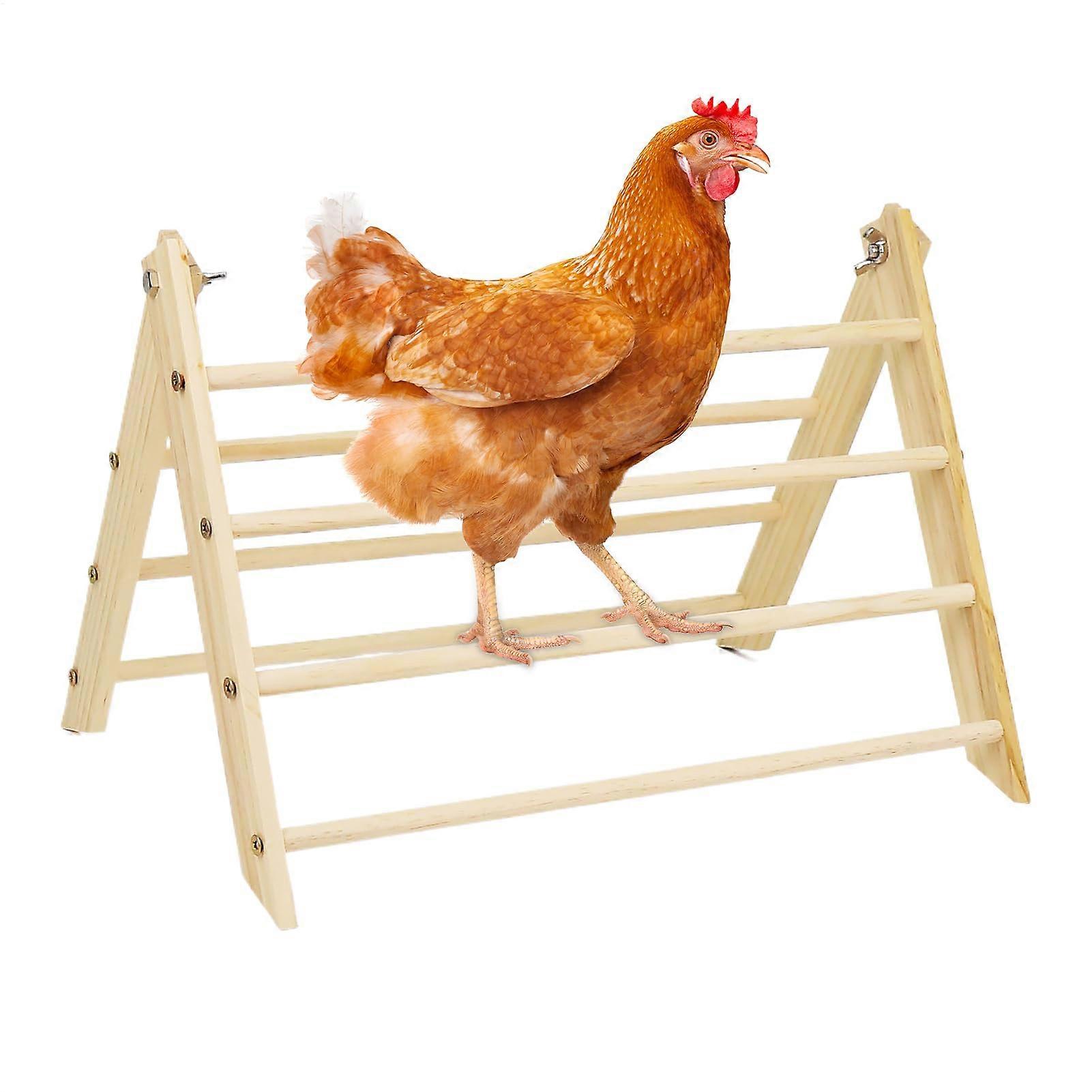 Chicken Coop Perch with Stable Triangular Design and AntiSlip Surface for Outdoor Hens and Chicks