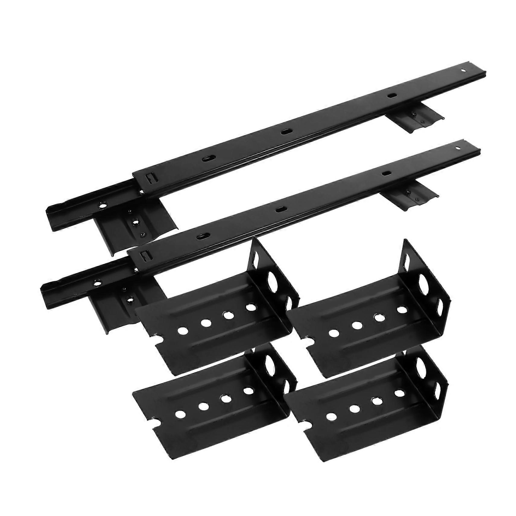 Under Desk Keyboard Tray with Smooth Gliding Drawer Slides, SpaceSaving Adjustable Mount Rails, Black