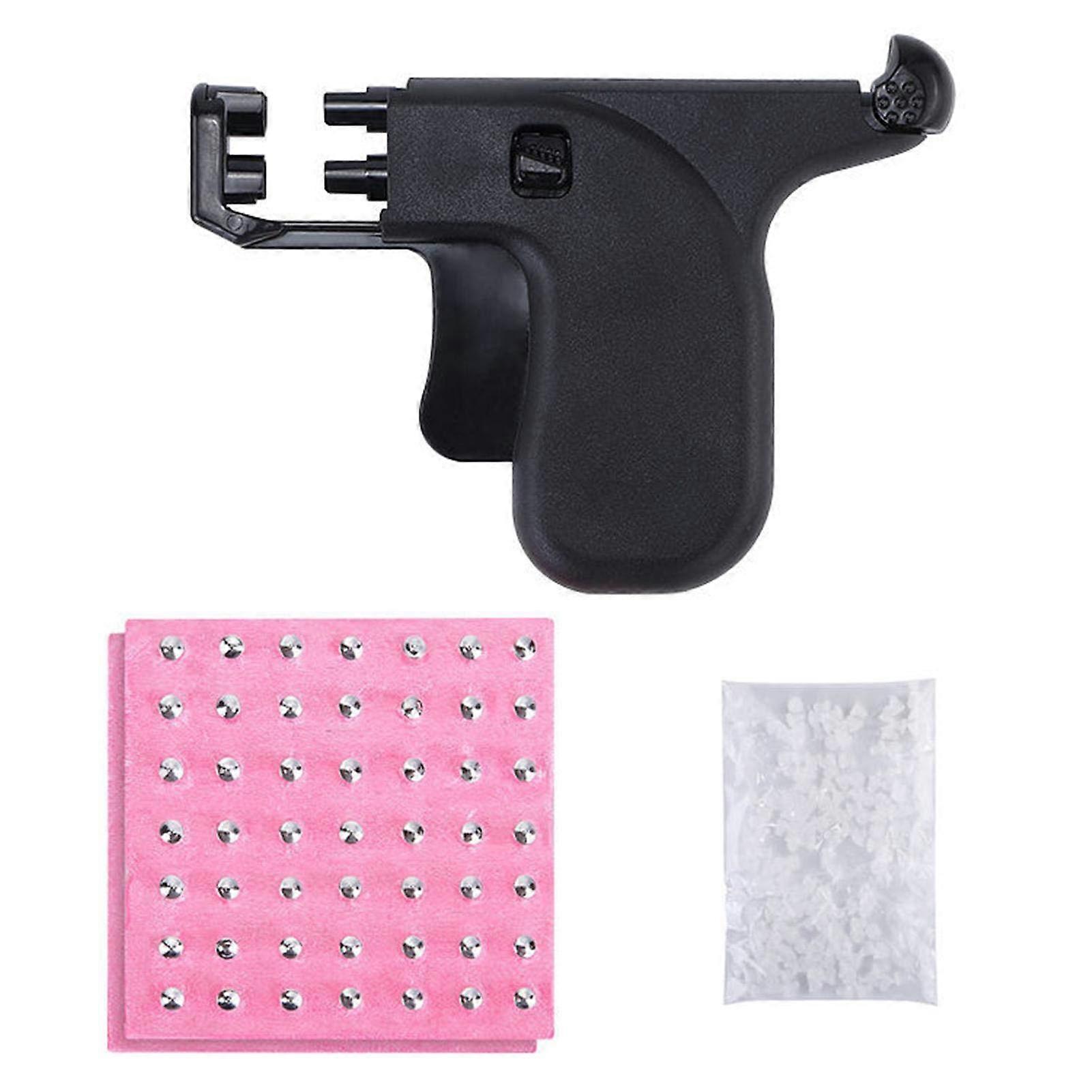 Ear Piercing Kit with Studs and Stoppers, Professional Gun Tool Set for Earlobe Piercing