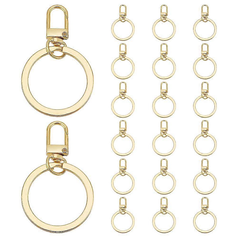 20pcs Alloy Swivel Clasps with Split Rings Golden 64mm