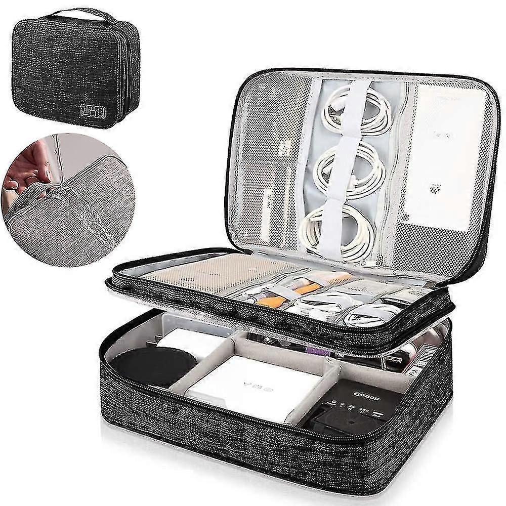 Travel Cable Organizer Bag, Three-layer Electronics Accessories Organizer Bag
