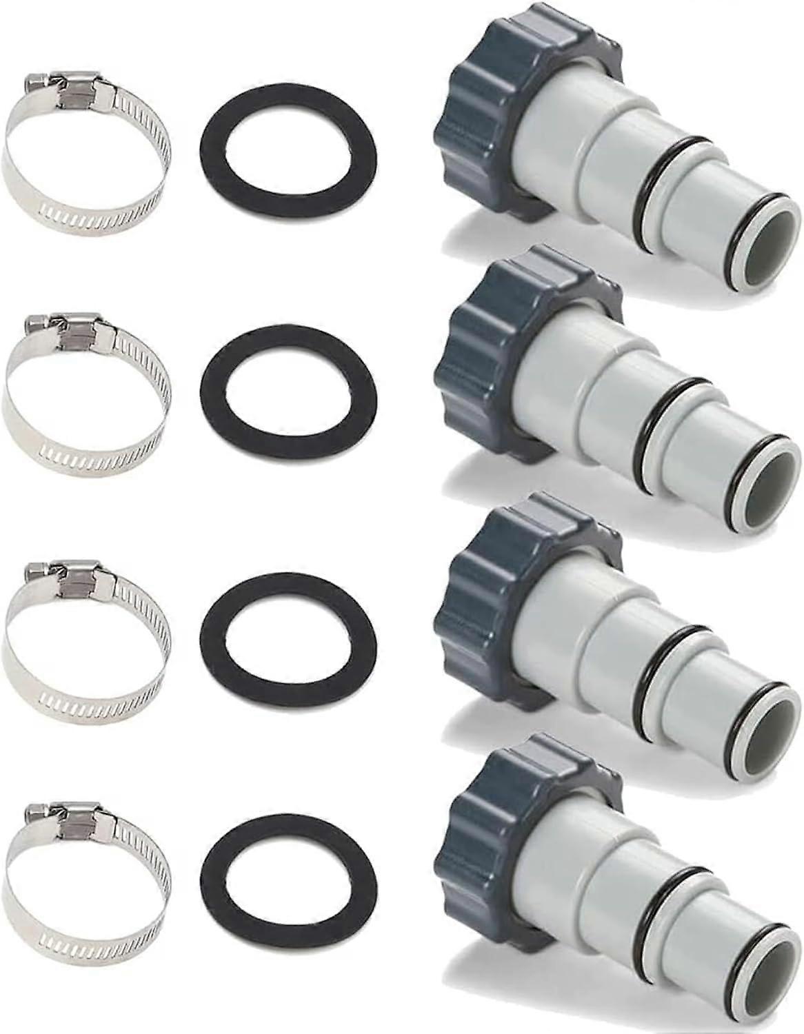 Type A Pool Hose Adapter 4 Pack for Above Ground Pools, Quick Conversion and LeakResistant Connector
