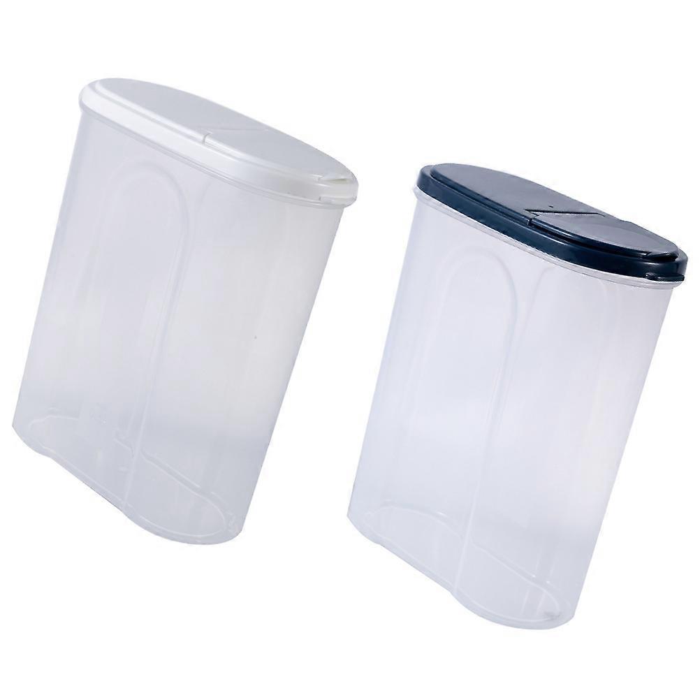 Food Storage Tank Plastic Containers for Kitchen Use 2Pcs Sealed Cans