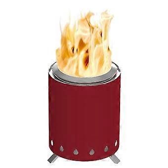 Low Smoke Portable Fire Pit 316L Stainless Steel Outdoor Camping Stove for Wood Burning Red 6''