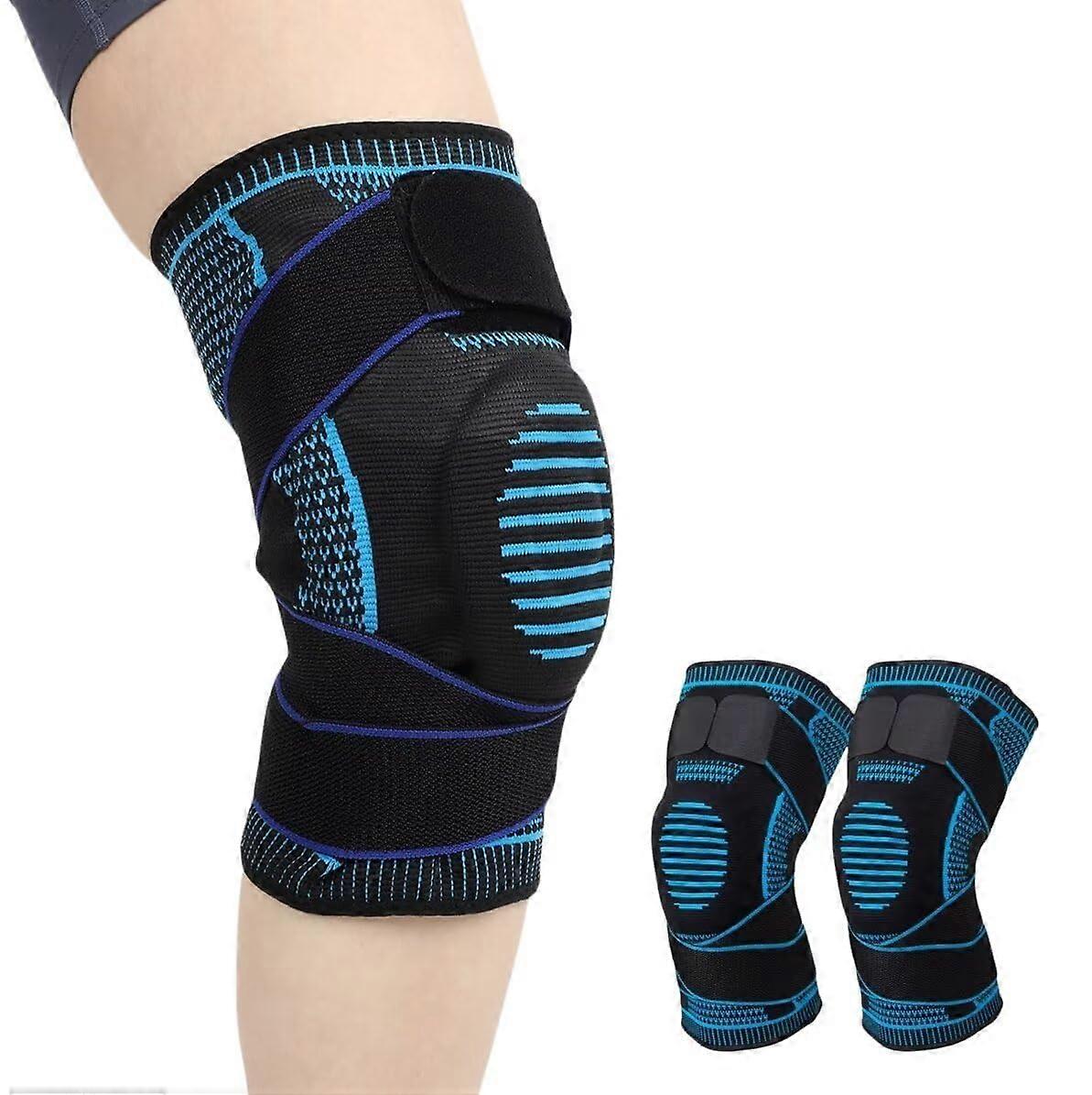 Knee Compression Sleeve with Patella Gel Pad & Side Stabilizers, Knee Support