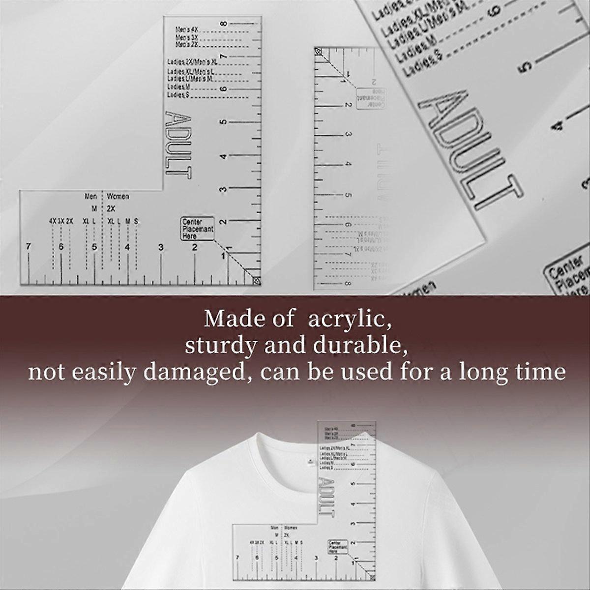 Tshirt Ruler Guide for Vinyl Alignment Left Chest Logo Placement Tool