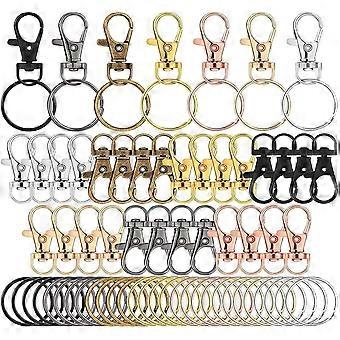 Bronze Lobster Keyring with Swivel Snap Hook, Secure Lock Keychain for DIY Crafts and Handmade Accessories