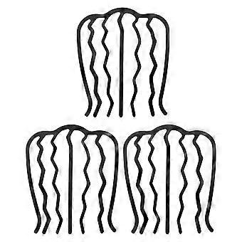 3pcs Hair Side Combs Hairpin Clip with Teeth Hair Accessories for Women