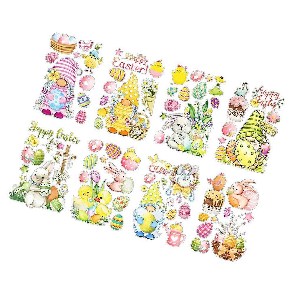 Easter Window Decal Static Sticker for Decoration 4Sets Assorted Color