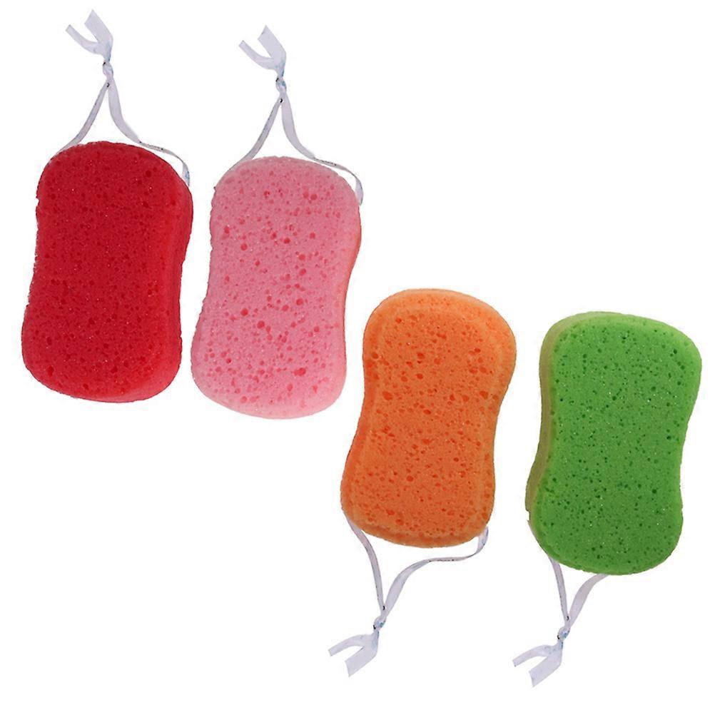 Bath Sponge Bathing Accessories for Cleaning Use 4Pcs Assorted Color