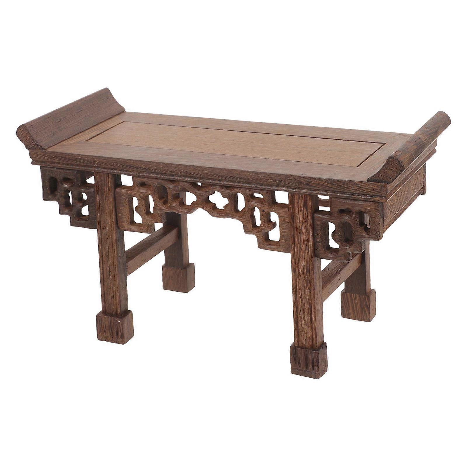 Wooden Pedestal for Flowerpot Display Vase Rectangular Base