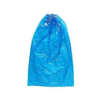 Extended Shoe Cover Protective Overshoes for Wearing 100Pcs Blue Waterproof Disposable