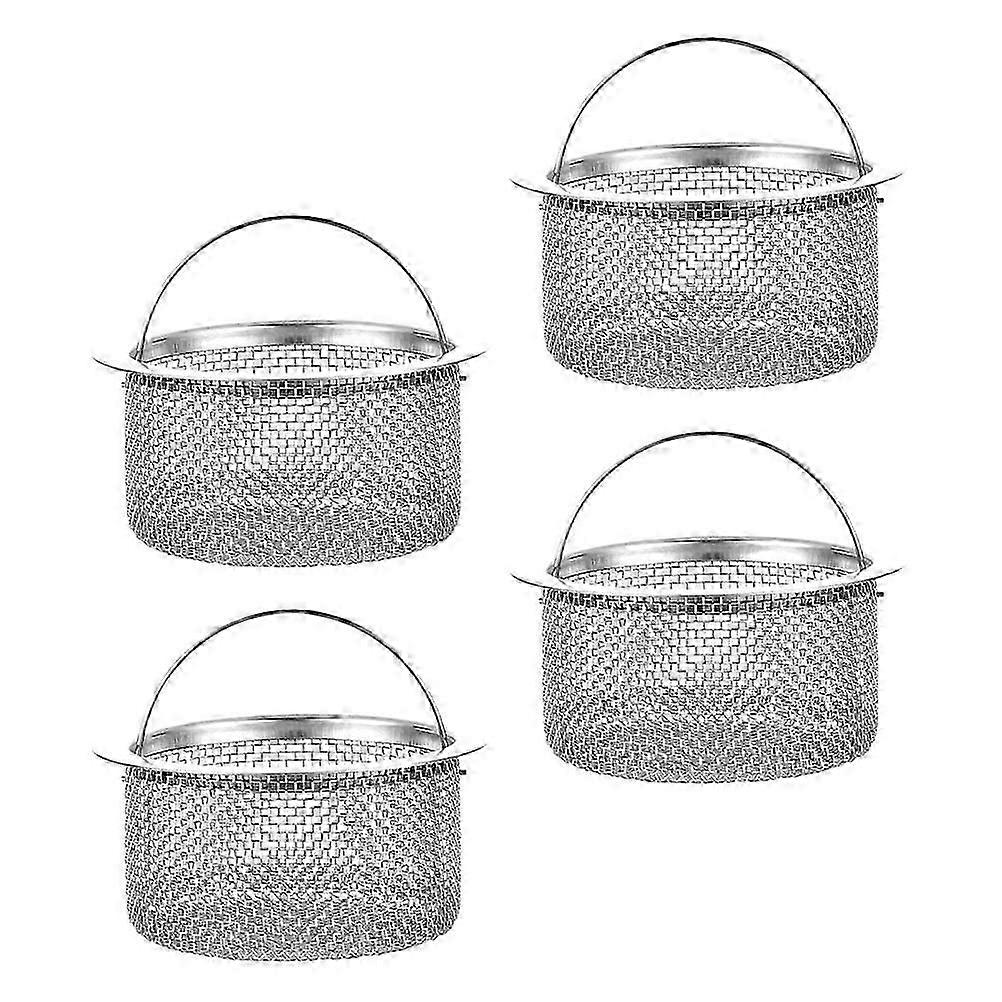 Silver Household Sink Strainer Professional Rust-Proof Garbage Strainers 8Pcs