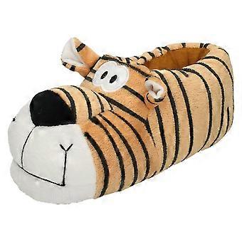Unisex Spot On Flat Novelty Tiger Slippers