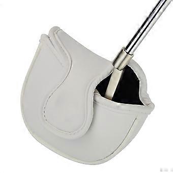 Golf Putter Headcover Mallet Shape Golf Equipment White Pu Protect Club Heads 1Pack