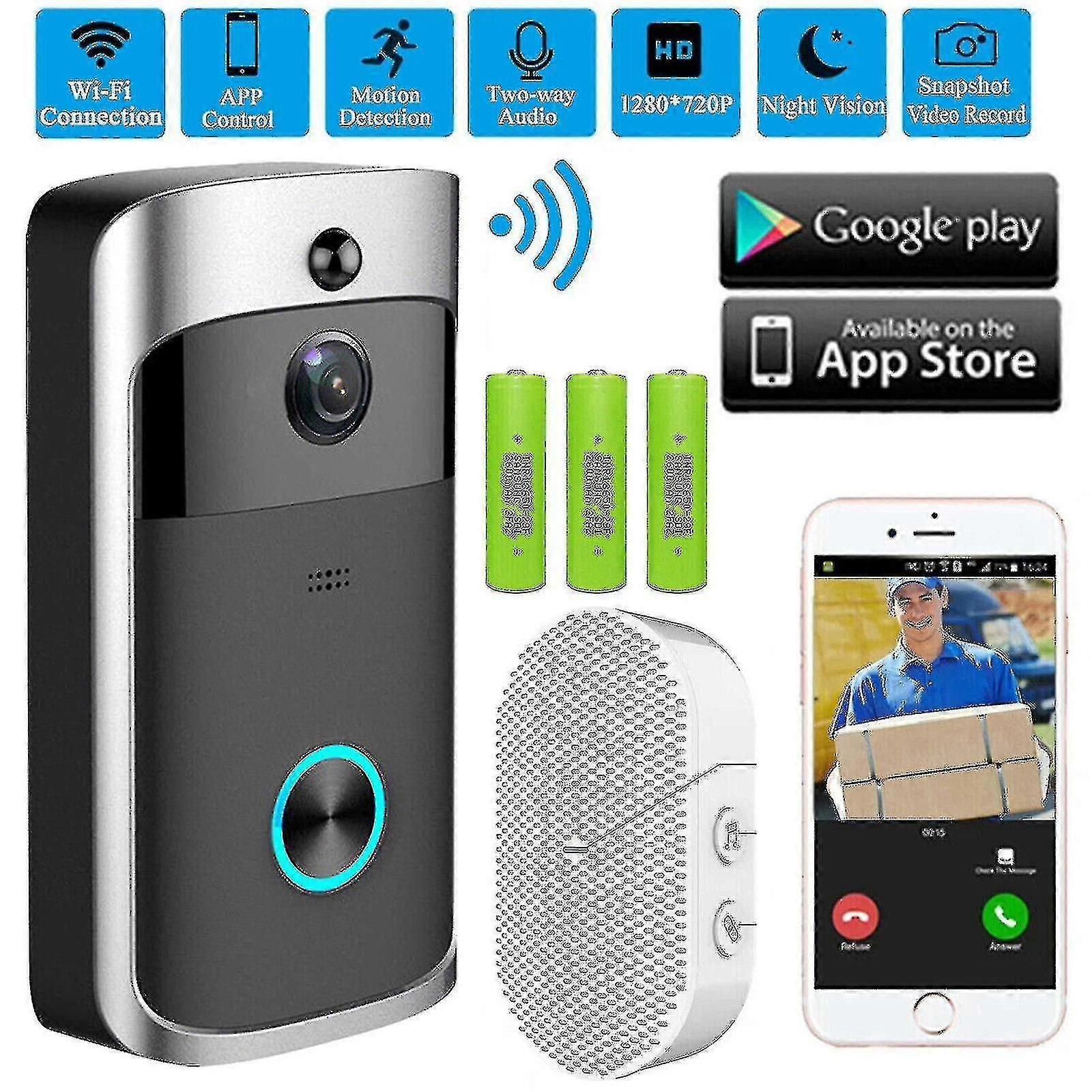 Wireless Wifi Two-way Talk Smart Door Bell Security Camera Chime