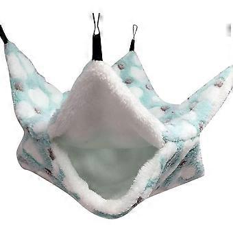 Small Pet Hammock, Cozy Velvet Hanging Bed for Hamster Ferret - Bite Resistant, Machine Washable, 34x34cm
