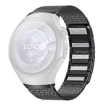 For Huawei Watch 5 46mm Stainless Steel Watch Band Seamless Magnetic Buckle Mesh Strap