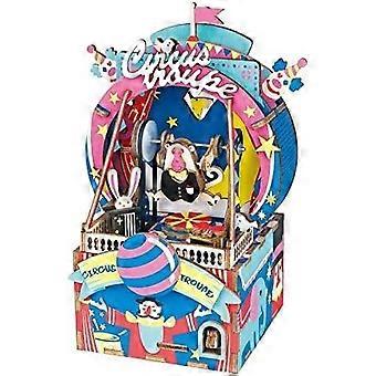 3D Holzpuzzles Handkurbel Spieluhr DIY Assemble Craft Kits Großer Geburtstag für Erwachsene (Vergnügungspark)