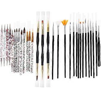 Wear-Resistant Nail Brush Set for Professional Dotting Tools 31 Pieces