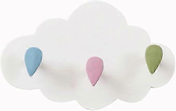 Cloud shaped coat hook for children plastic no punching required