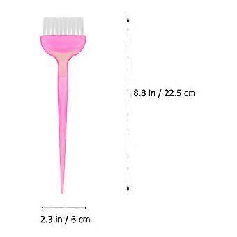 5 PCS Escovas de tintura de cabelo simples Ferramenta de barbearia Escovas de tratamento de óleo de cabelo Escova de cuidados de filme invertido de lado único para loja em casa (rosa)