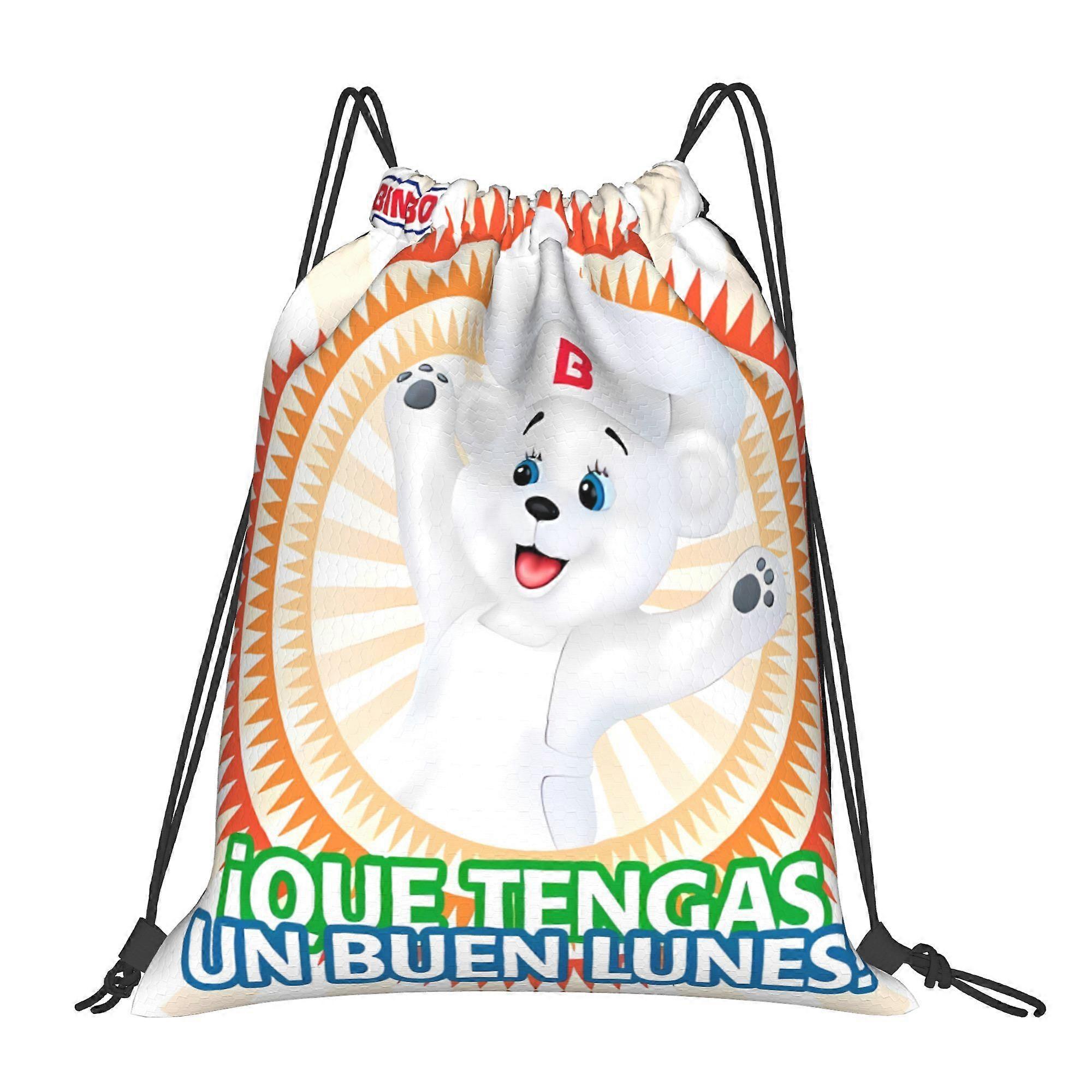 Cute Bear Pattern Drawstring Bags-Gqazw