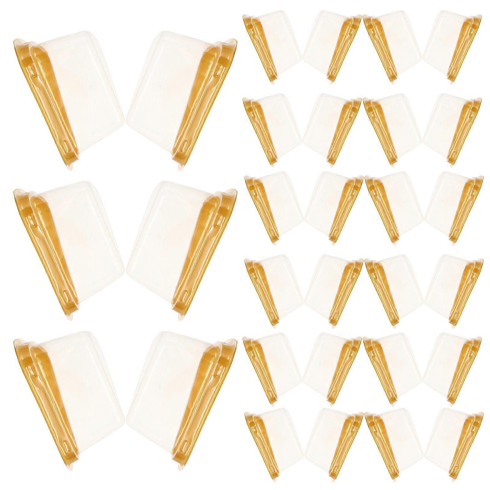 100pcs Transparent Triangle Mousse Cake Boxes Single Cupcake Container