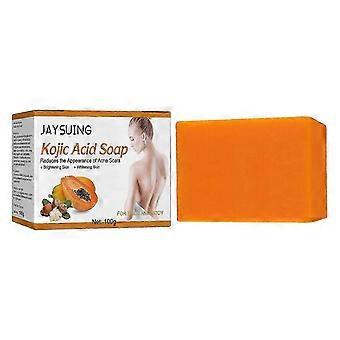 Jaysuing kojic acid soap - cleanses & moisturizes skin, brightens skin, reduces dark spots, exfoliating skincare soap for for daily skin care daily ca