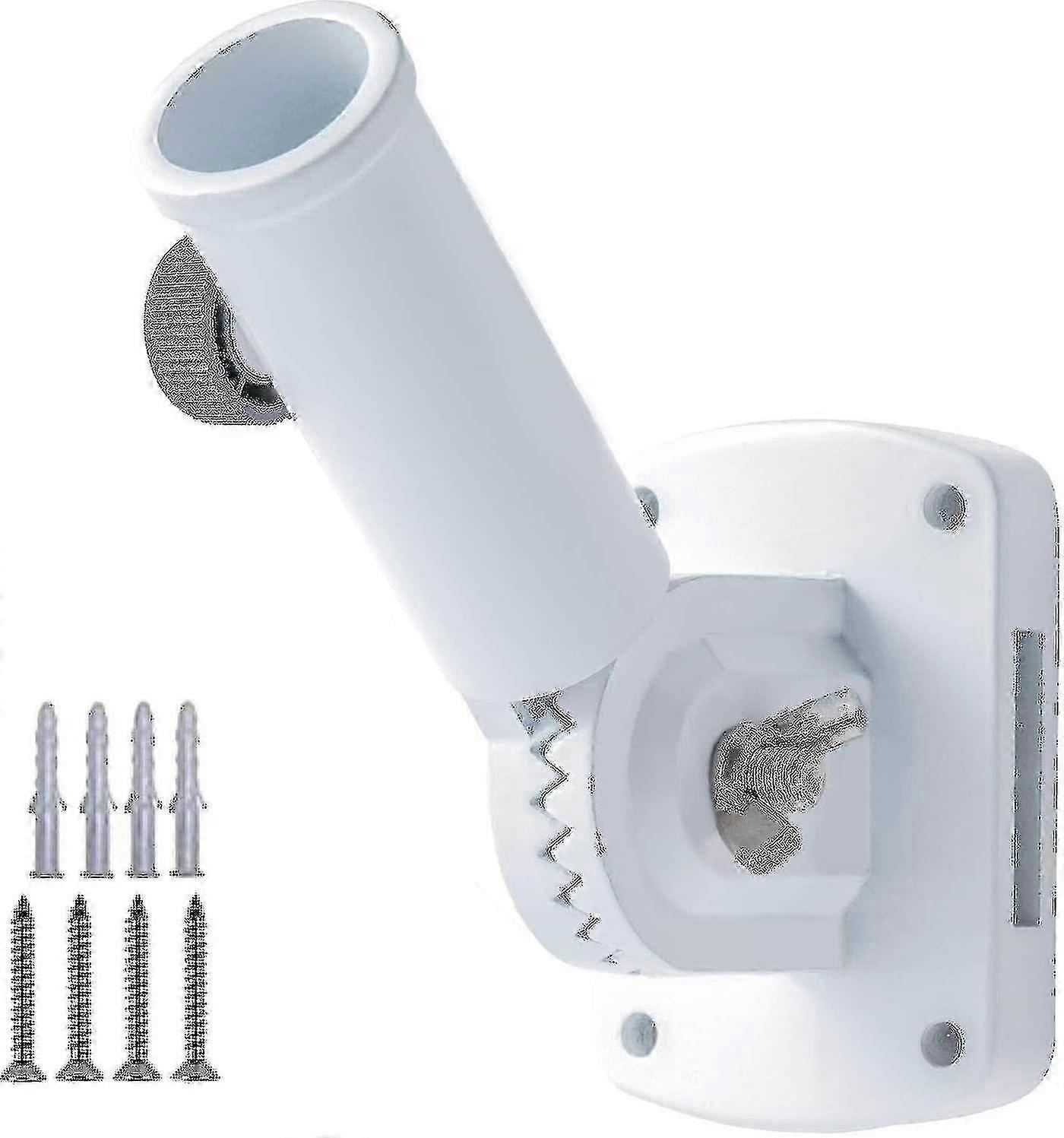 Adjustable Flag Pole Mounting Bracket, Multi-angle Flagpole Holder with Matching Mounting Hardware