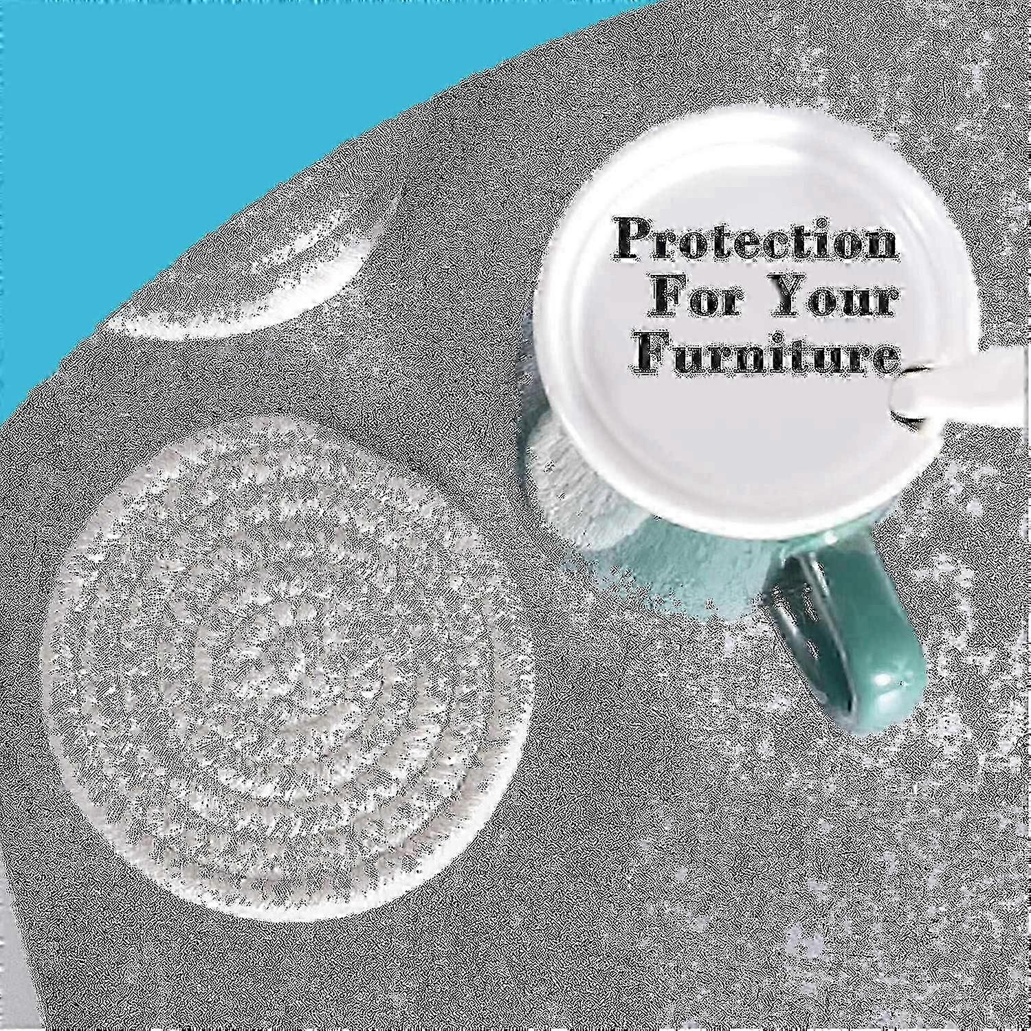 6 Pack Round Heat-resistant Coasters compatible with Table Protection