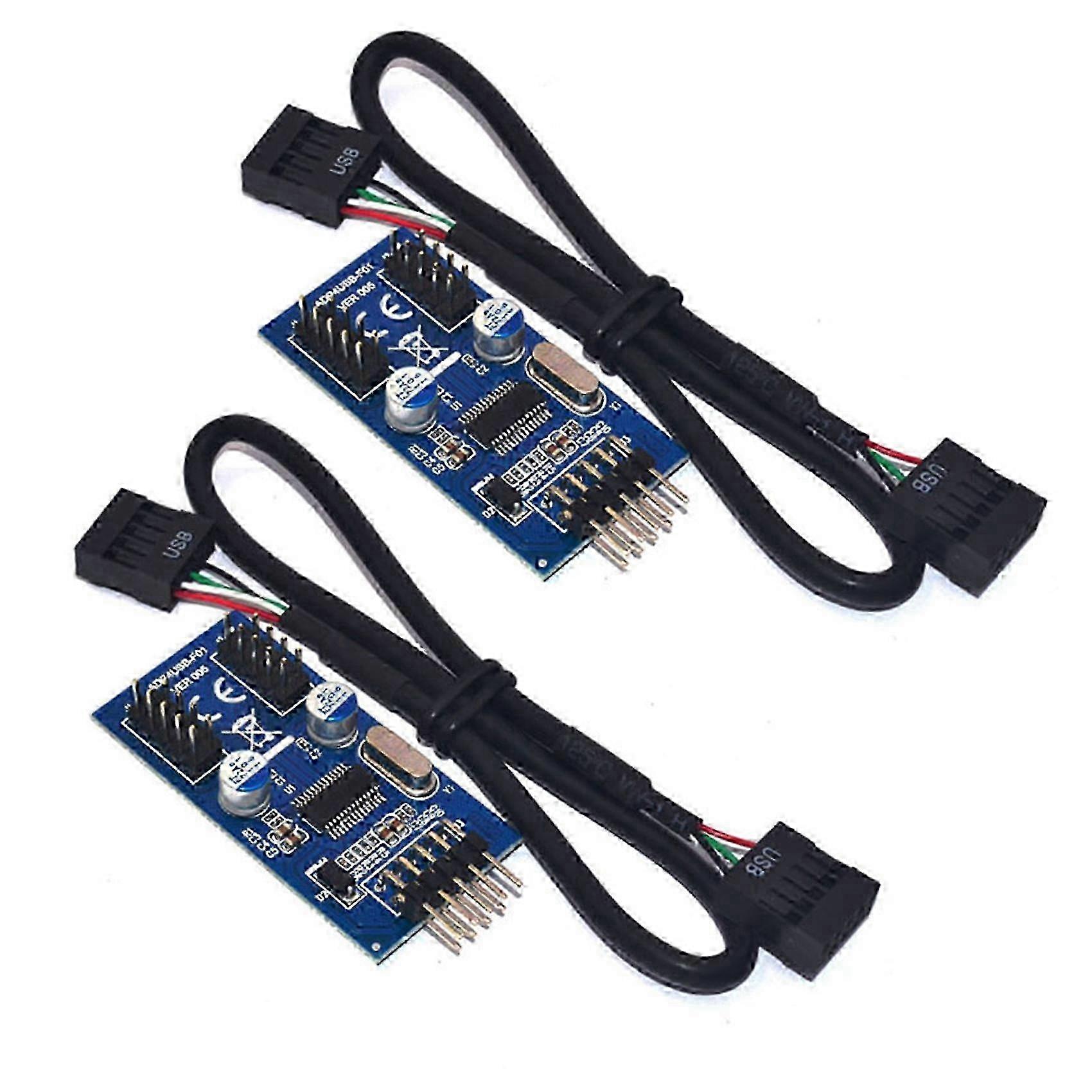 USB 2.0 9Pin Dual-Split Adapter Card