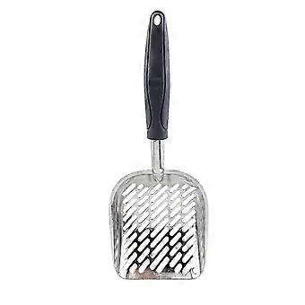 Solid Metal Cat Litter Scoop Durable Pet Sifting Scoop with Long Handle for Easy Cleaning