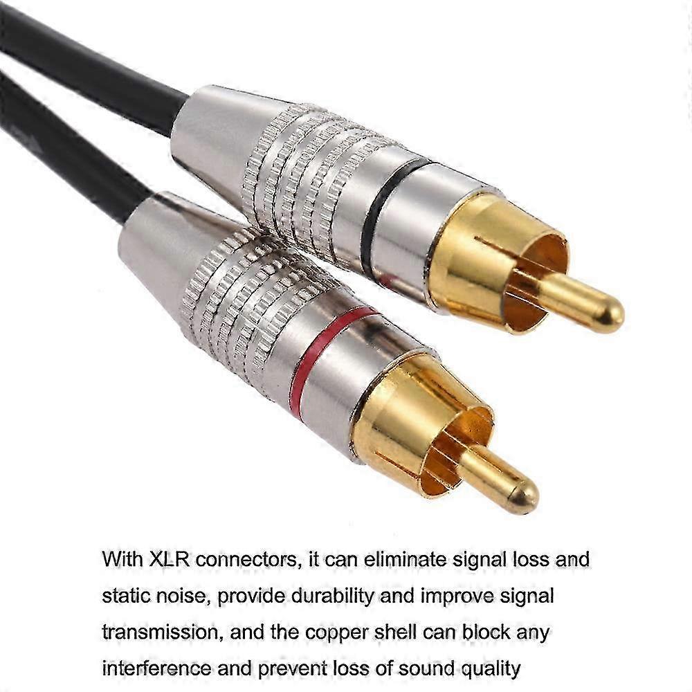 Durable XLR to Dual RCA Audio Cable