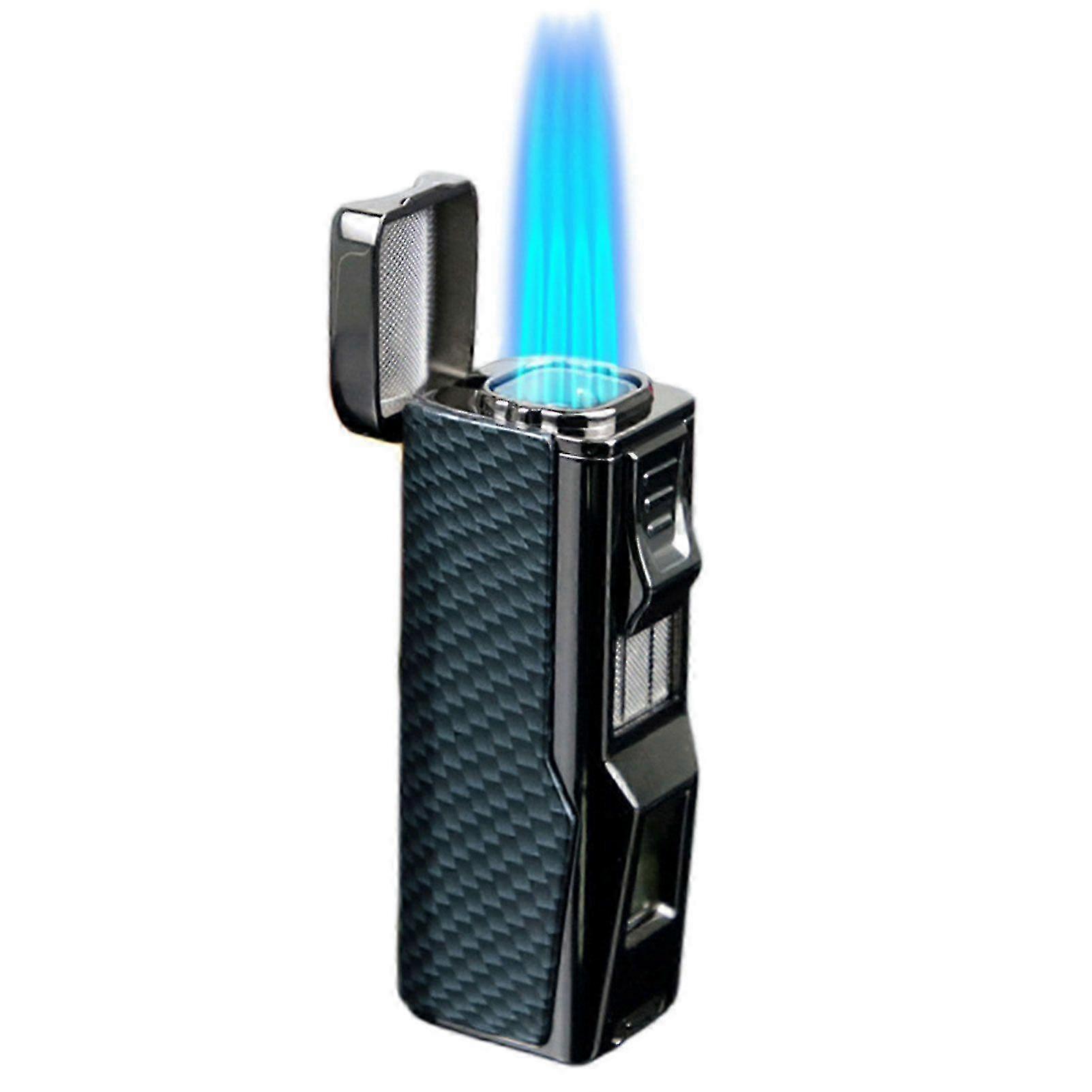 Windproof Torch Lighter Refillable Butane Jet Flame with Adjustable Flame