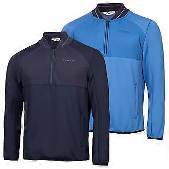 Calvin Klein Mens Greenside 1/2 Zip Hybrid Bomber Stretch Jacket