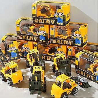 Inertial Construction Truck Toy Portable Mini Size Friction Driven Excavator Dump Truck Set for Toddlers Travel Play Birthday Gifts