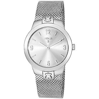 R.tous tmesh ss 36 m esf.pl analoog quartzhorloge voor dames met roestvrijstalen armband 400350980