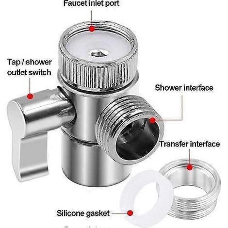 3-way solid brass valve G1/2" Shower Head Shower Components Universal Fitting, Chrome DSF007