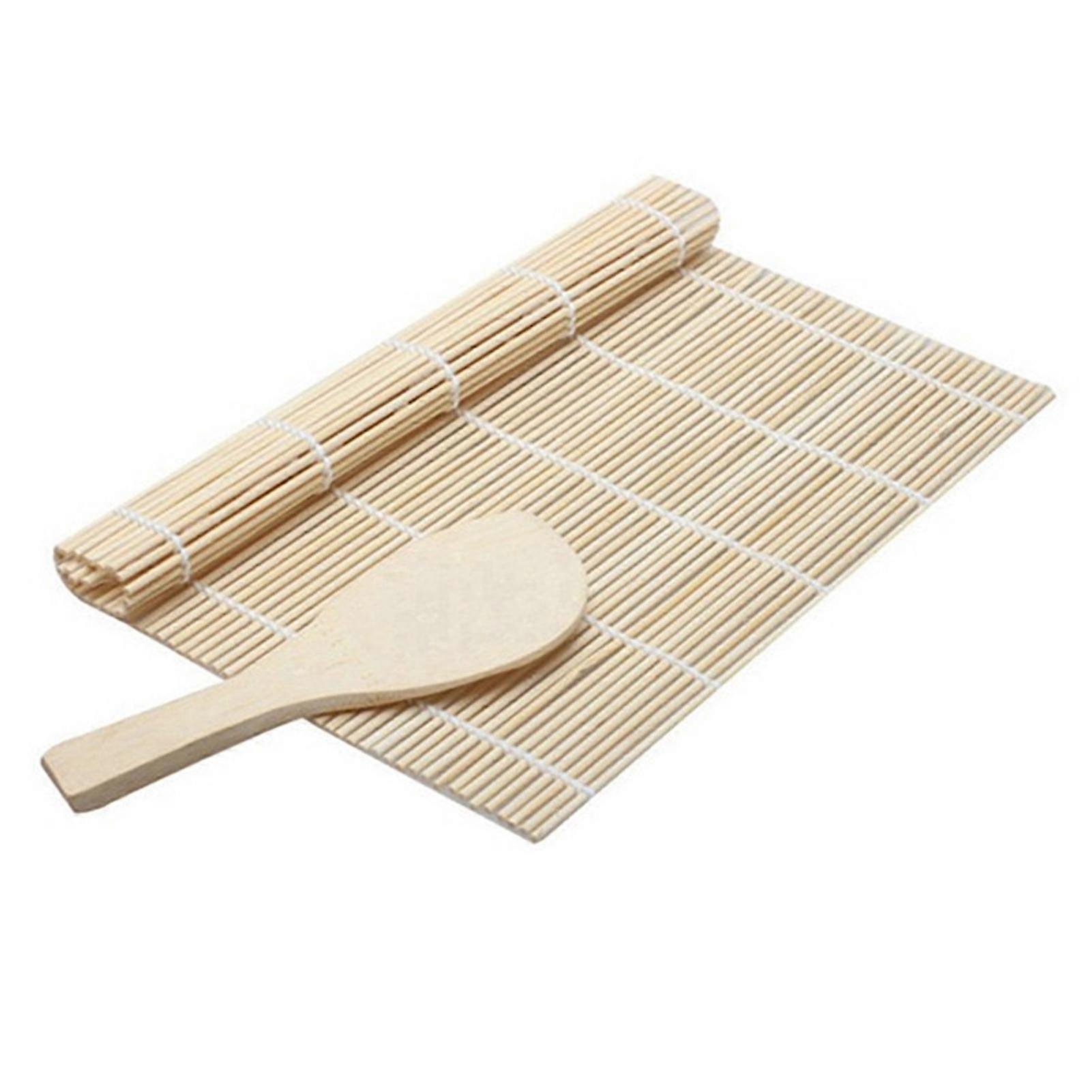 Smooth Bamboo Sushi Mat with Spoon