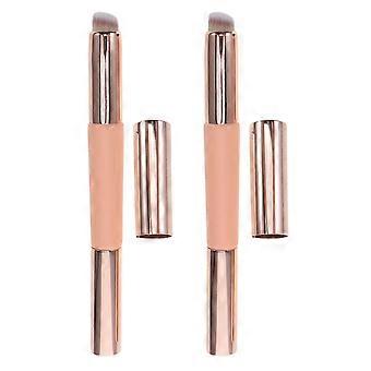 2Pcs Dual Ended Silicone Lip Brush with Concealer Applicator for Makeup