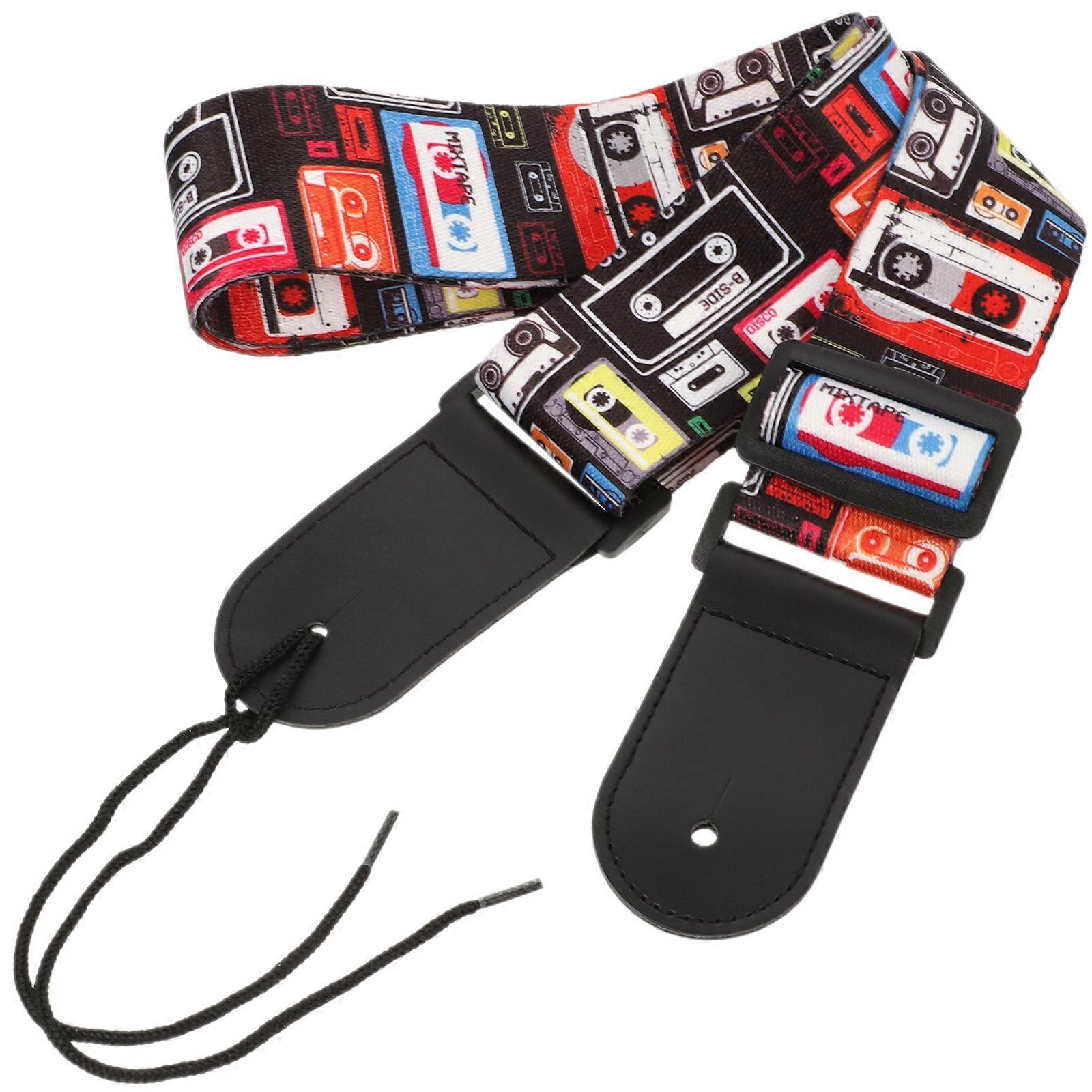 Assorted Color Guitar Strap Creative Pattern for Guitar Replacement Belt