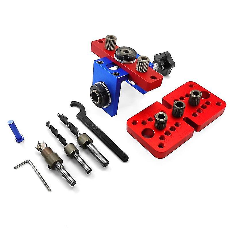 New Tool Doweling Jig Pocket Hole Ing Locator Jig Kit Bit Vertical Guide Hole Puncher Locator Tool