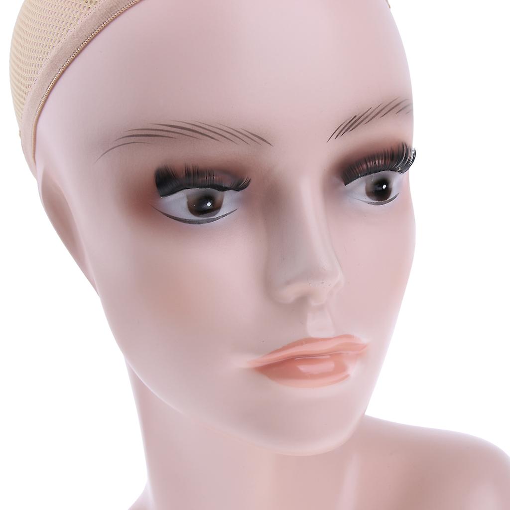 Kvinnlig skyltdocka Huvud Byst Peruker Hatt Smycken Display Modell Stativ Manikin