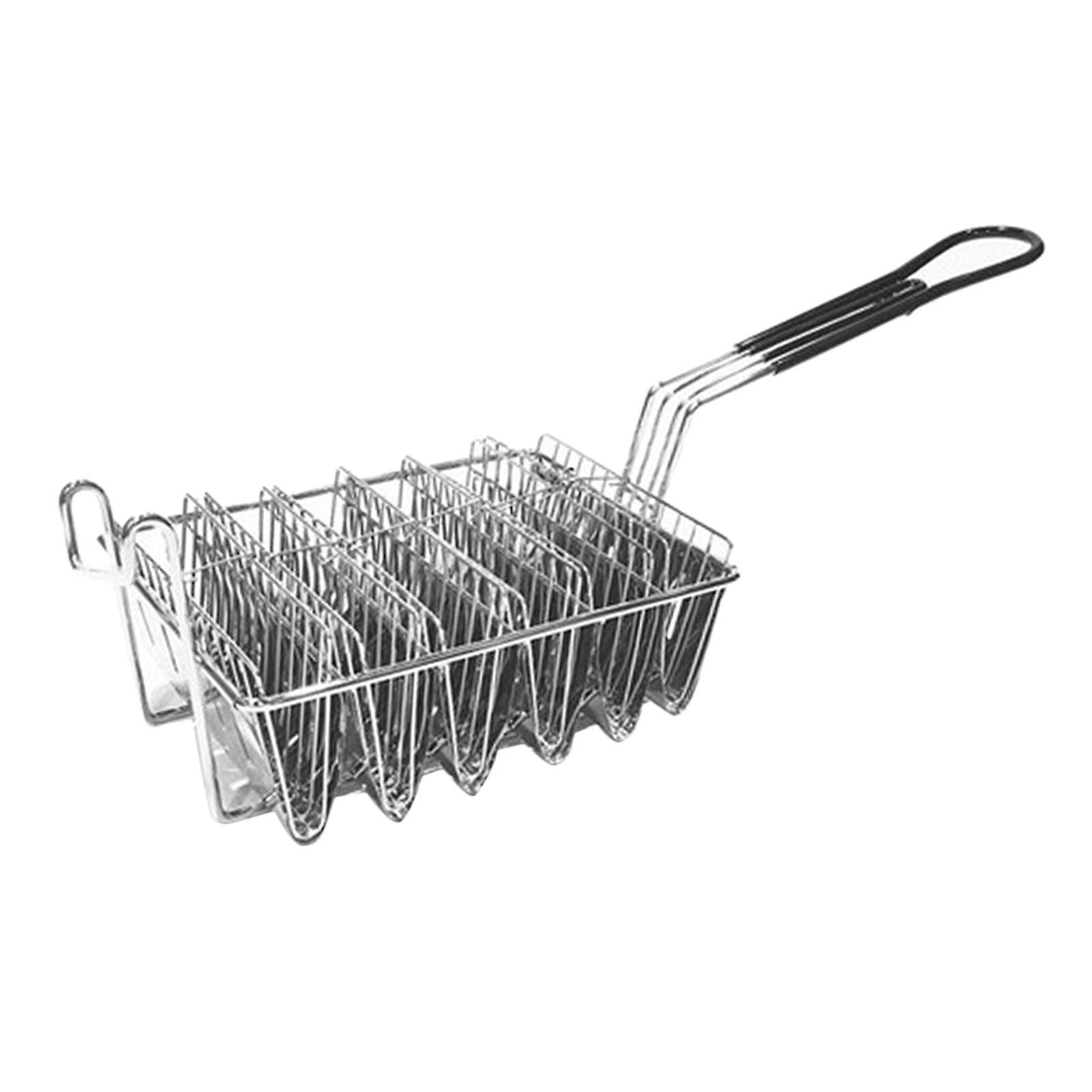 Taco Deep Shell Fryer Taco Holder Fried Basket Container Stand 6 Conchiglie